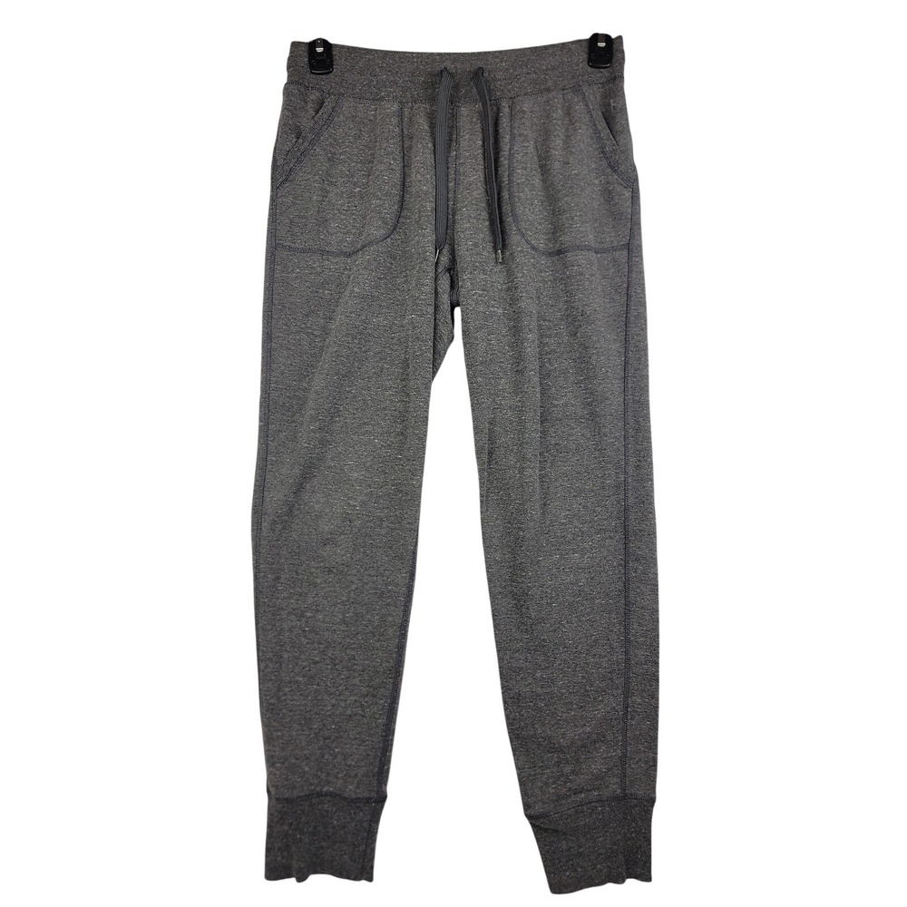 Kyodan Womens Charcoal Grey Heather Jogger Sweatpants Drawstring Pockets Size S